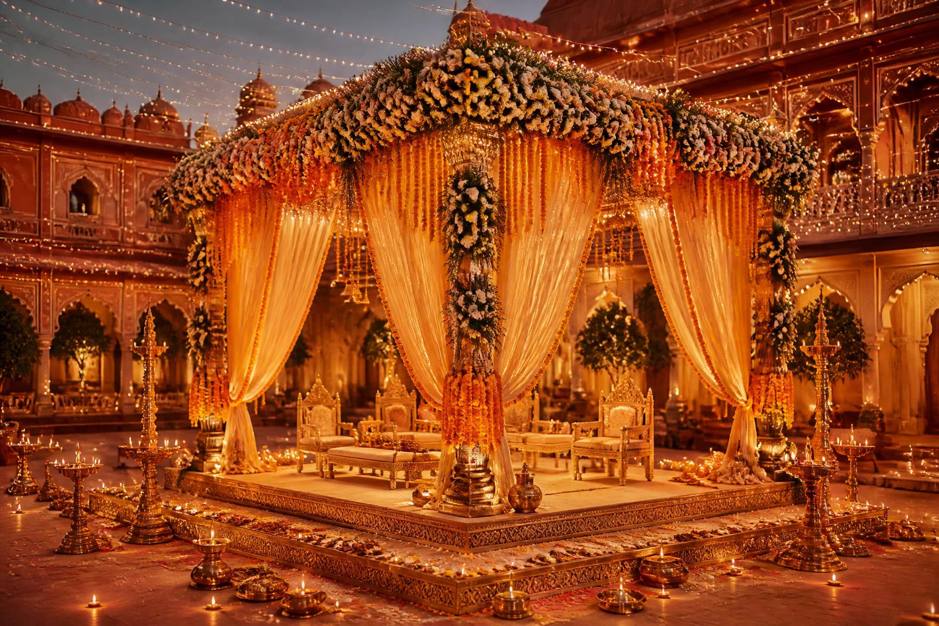 Wedding mandap at JMD Palace